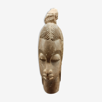 Buste de femme africaine en pierre mbigou