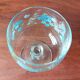 Arcoroc france stemmed glasses with forget-me-not decor, vintage 1980s