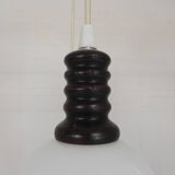 Cascade pendant lamp with 5 white glass balls, 70s