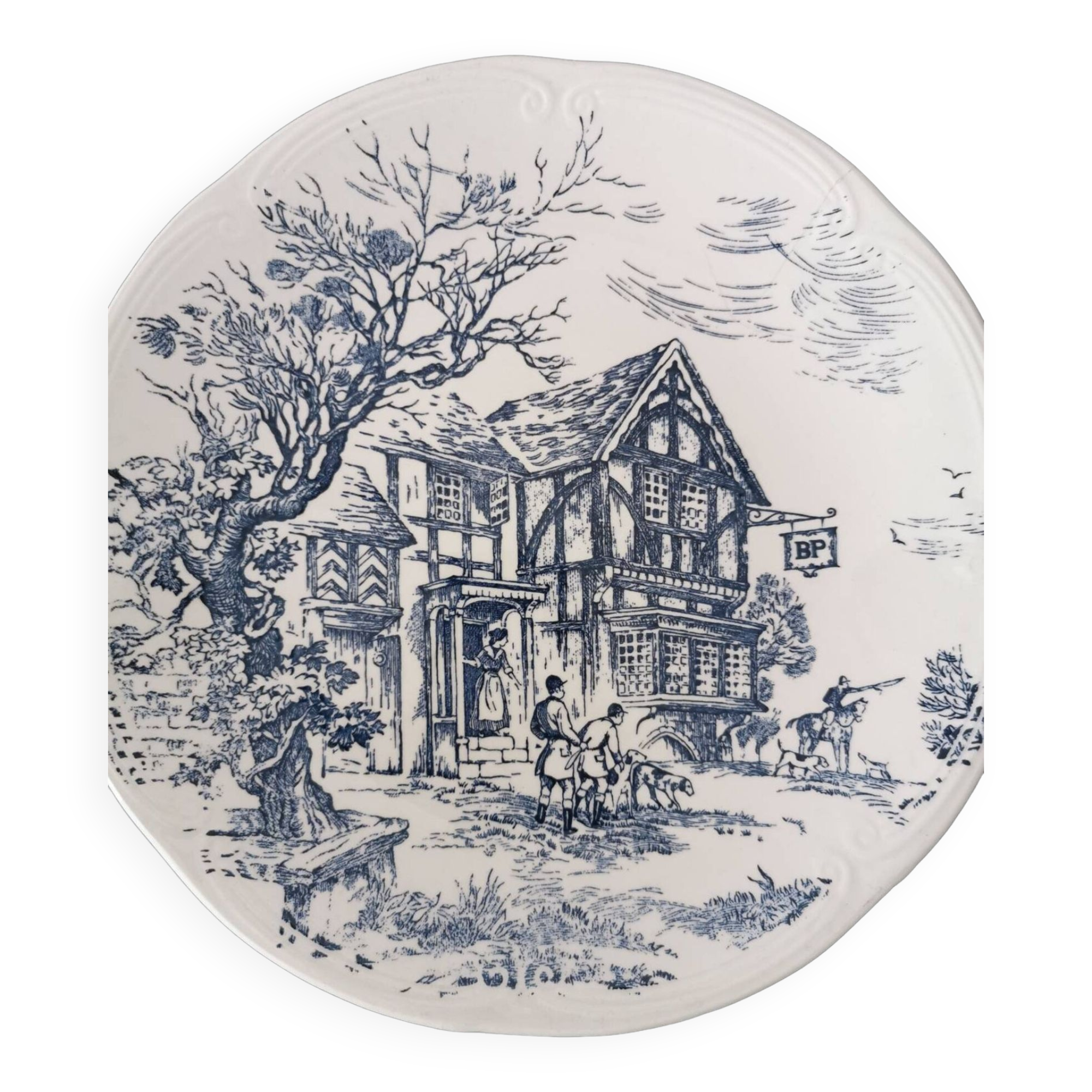 Decorative plate from Gien maison chasse