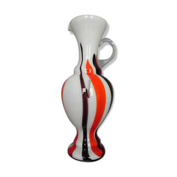 Pichet vintage en verre avec poignée