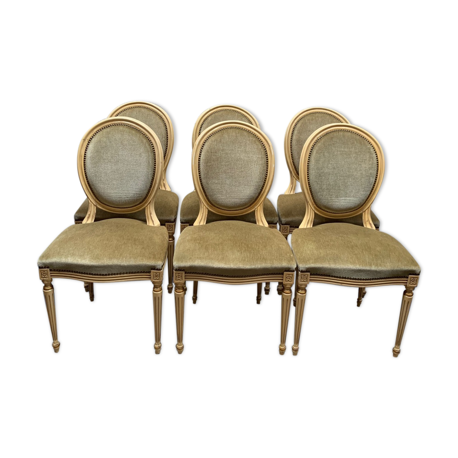 Set of 6 Louis XVI style chairs.