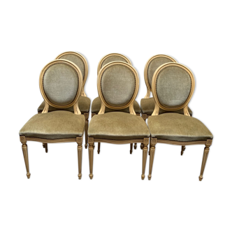 Set of 6 Louis XVI style chairs.