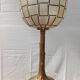 Gold metal and mother-of-pearl lamp from the 70s