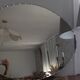 Large format oval beveled mirror 81x60cm