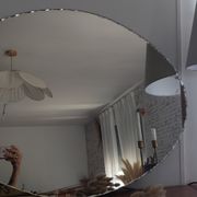 Miroir biseauté ovale grand format 81x60cm
