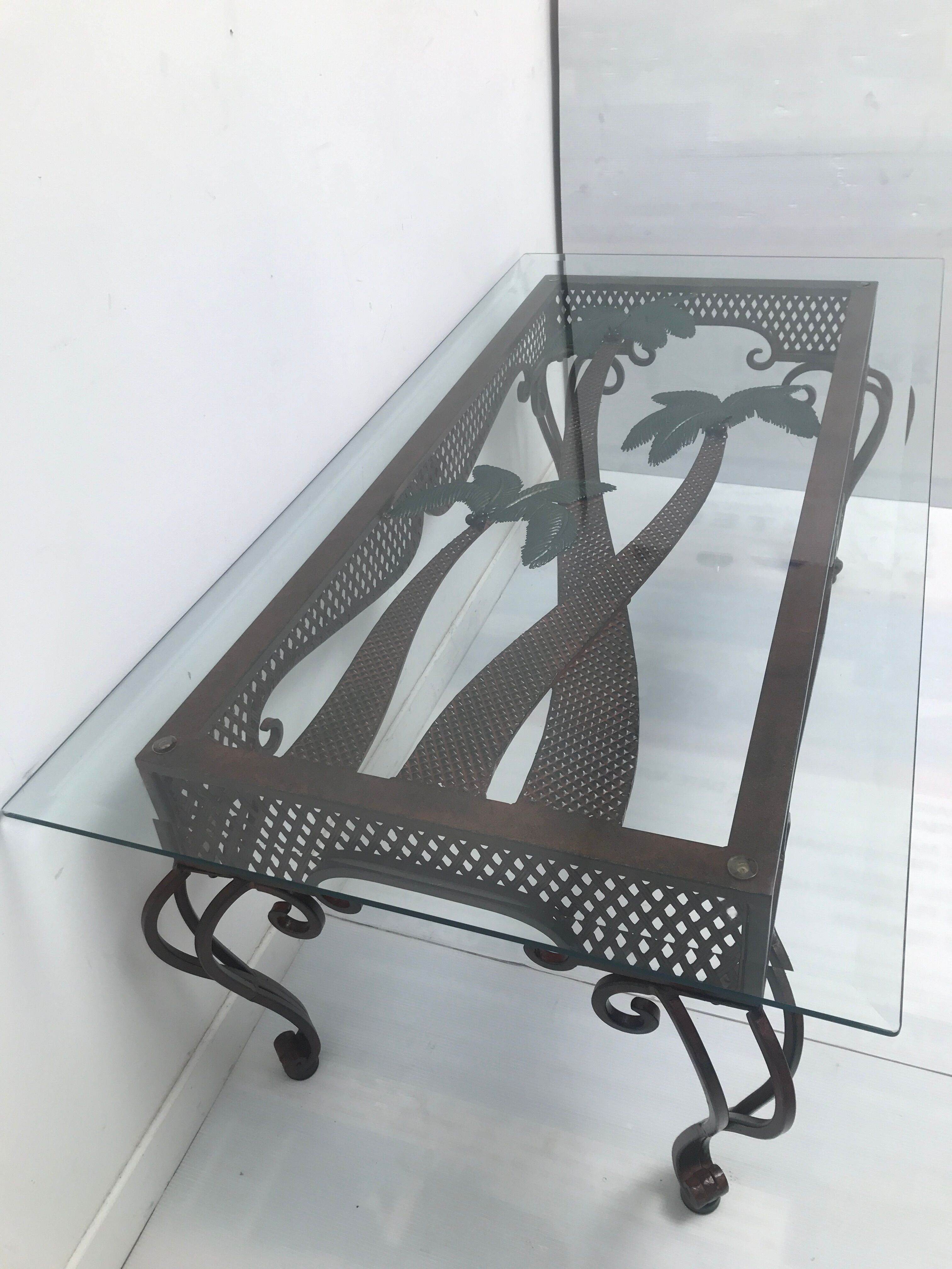 Wrought iron coffee table from the 50s and 60s