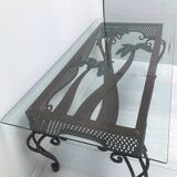 Table basse en fer forgé des années 50-60