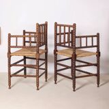 Pair of bobbin chairs