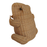 Rattan magazine rack