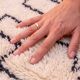 Handmade traditional pure wool rug size 2/3 m
