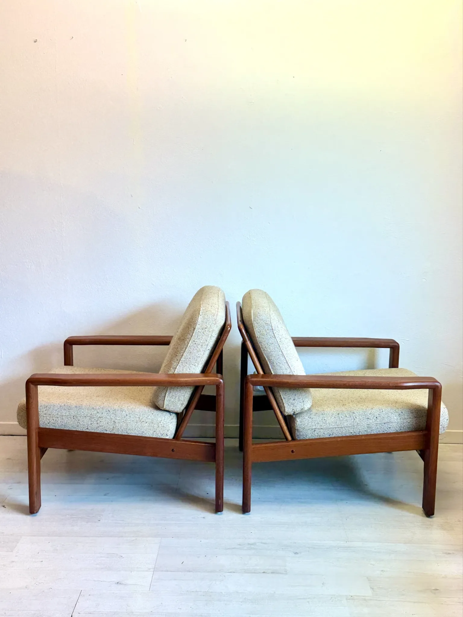 Vintage Danish teak easy chairs