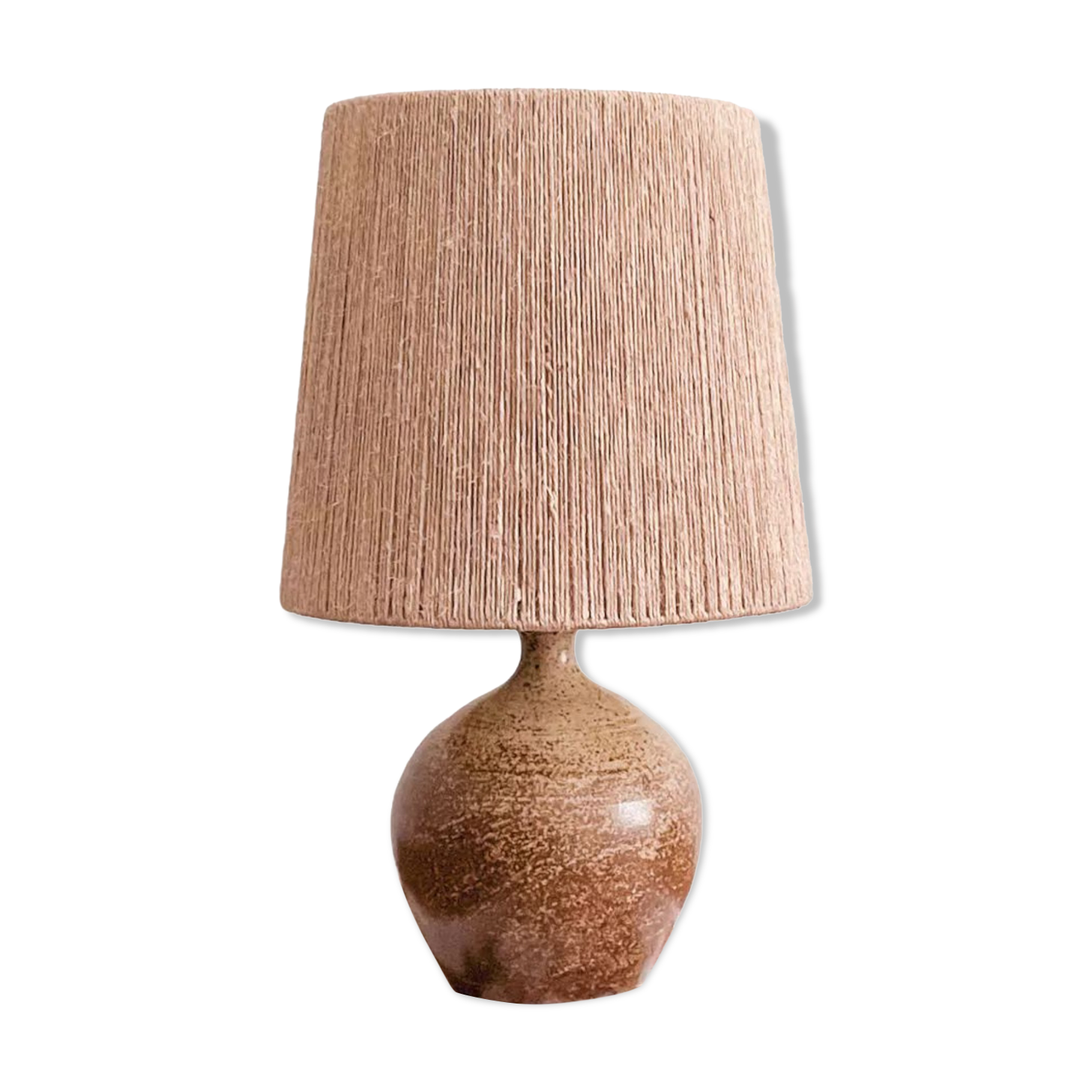Sandstone and jute lamp