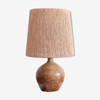 Sandstone and jute lamp