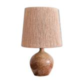 Lampe grès et jute
