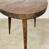 50s tripod coffee table with compass legs
