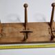 School wall coat rack, old, 5 hooks, 81 cm