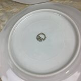 6 flat plates porcelain Limoges France