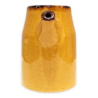 Handmade pitcher in vintage ceramic '60, signed Poët-Laval