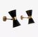 Pair of Black Diabolo Wall Lights