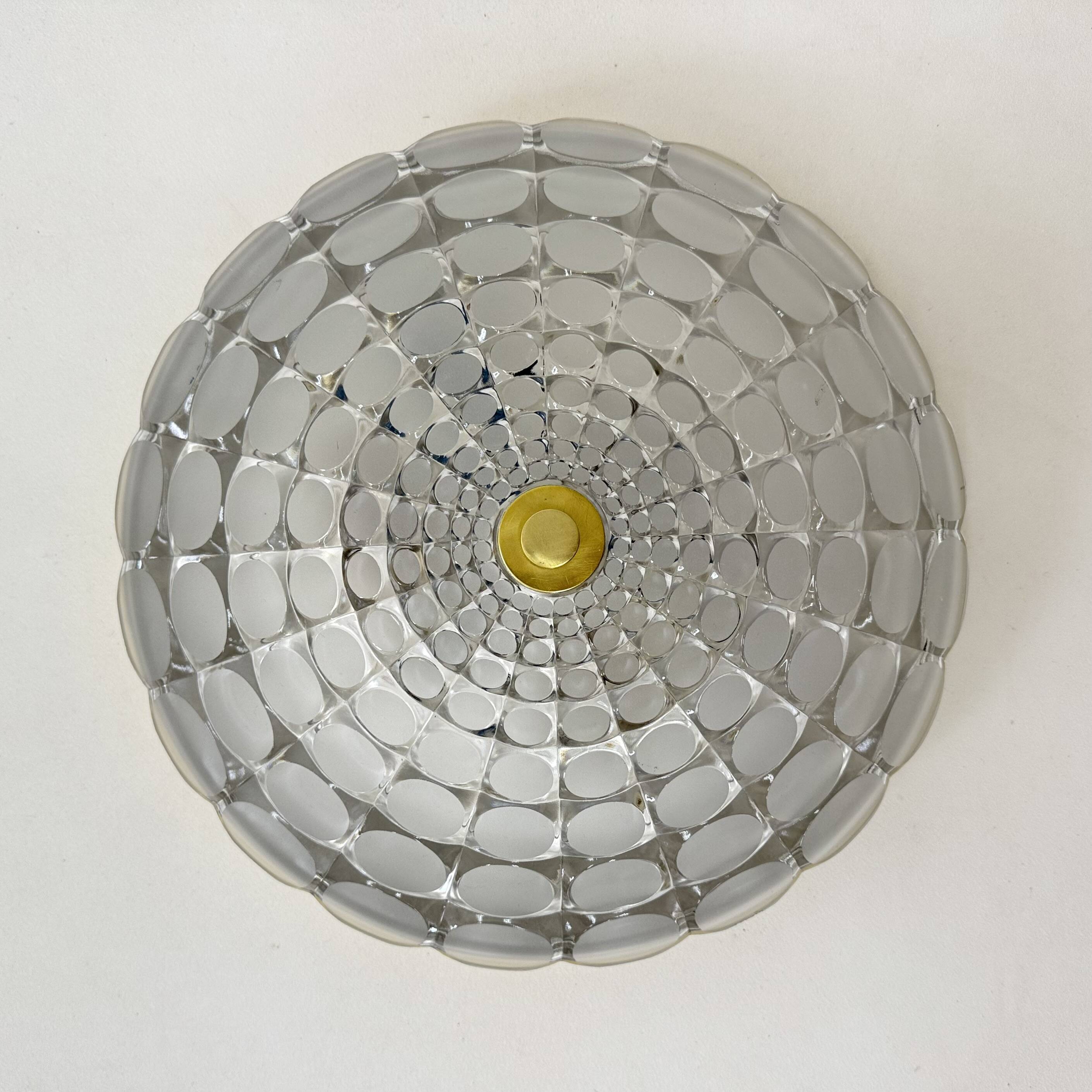 Mid-century design Peil & Puzzler glass flush mount , 1970s