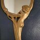 Brass vanity mirror, Art Nouveau style