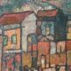 Oil on Canvas "Syracuse Square" by Ferruccio Ferri - Exhibition in La Spezia