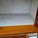 Bedside table top marble foot hoof and bronze decoration H 83 cm