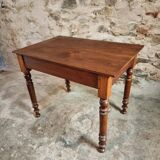 Vintage French Table | 1950s | Oak & Beech | With Drawer
