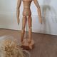 Articulated wooden man for advertising support O'Cédar
