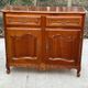 Louis XV buffet in cherry wood and shiny marquetry with 2 doors and 2 drawers