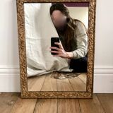 Miroir en bois et stuc doré début XXème