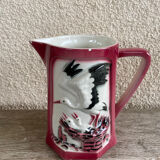 Pitcher in slip of saint-clément, storks model