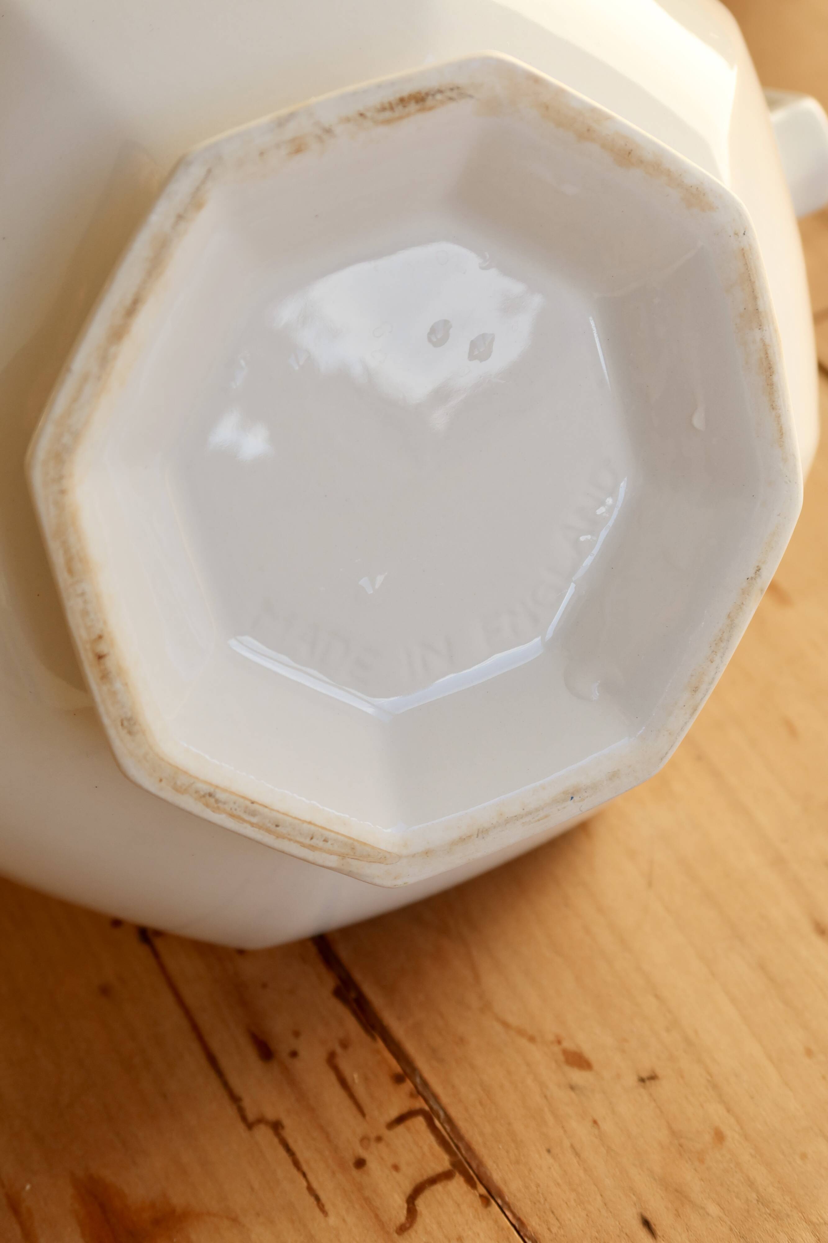 Small vintage porcelain jug Johnson Brothers with Pearl pattern.