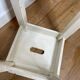 Pair of vintage cream stools in painted wood