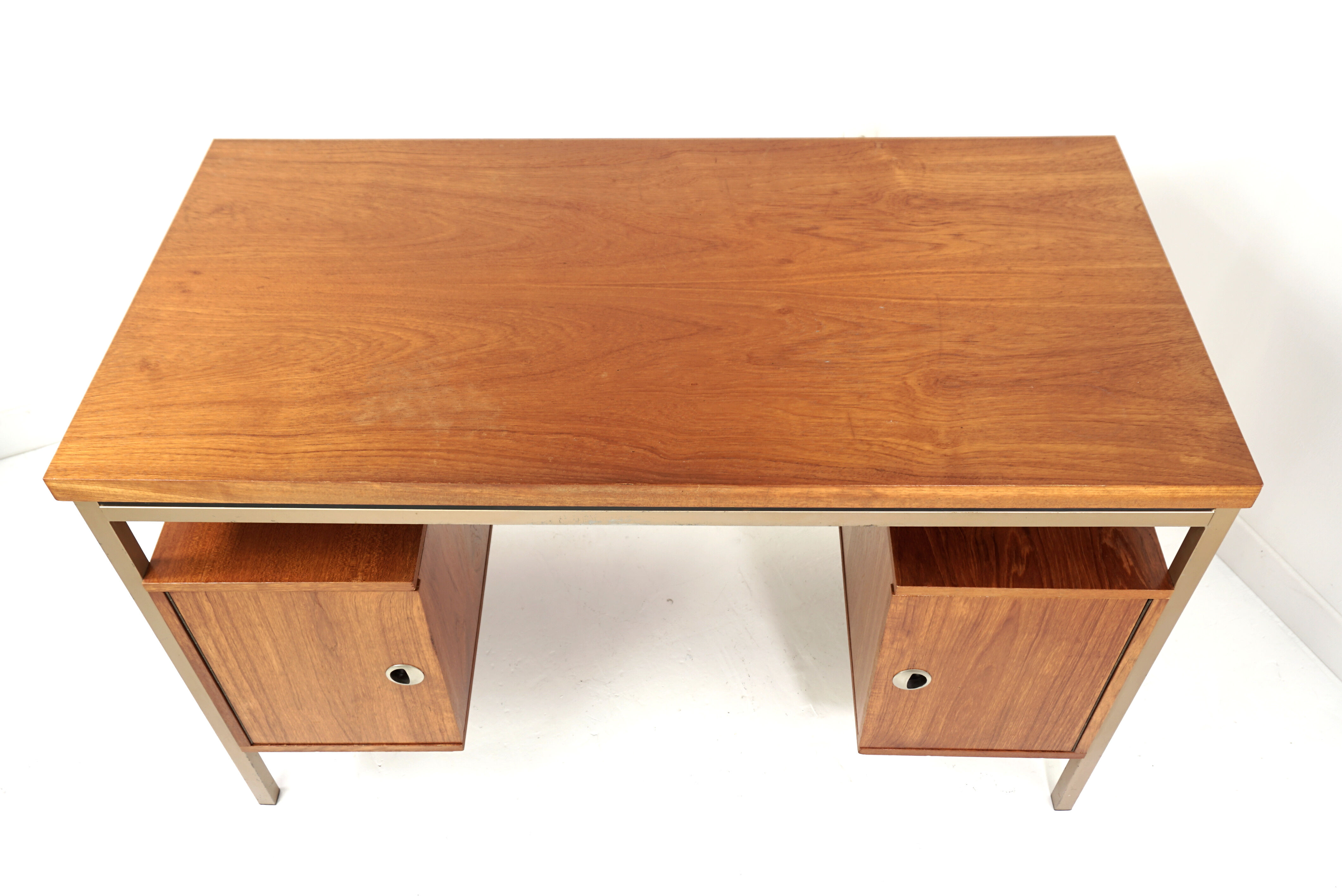 Teak and metal desk 50s