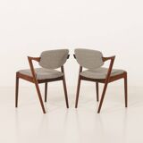 Kai Kristiansen chairs in roswood model 42, set of 8,Denmark 1960s