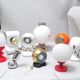 White globe spotlight from the 1970s
