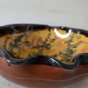Grand saladier jaspé en céramique