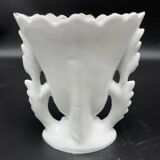 Wedding vase, white porcelain of paris, gold decoration, gilded, flowers, decoration