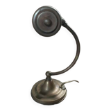 Patinated golden brass desk lamp