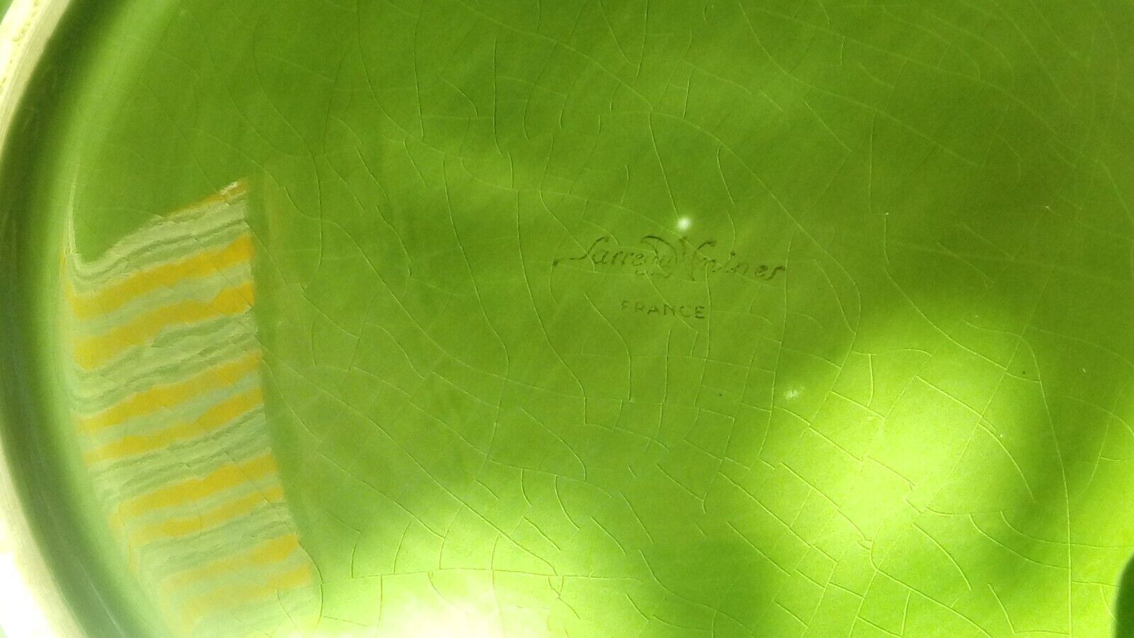 Slurry dish sarreguemines floral decor