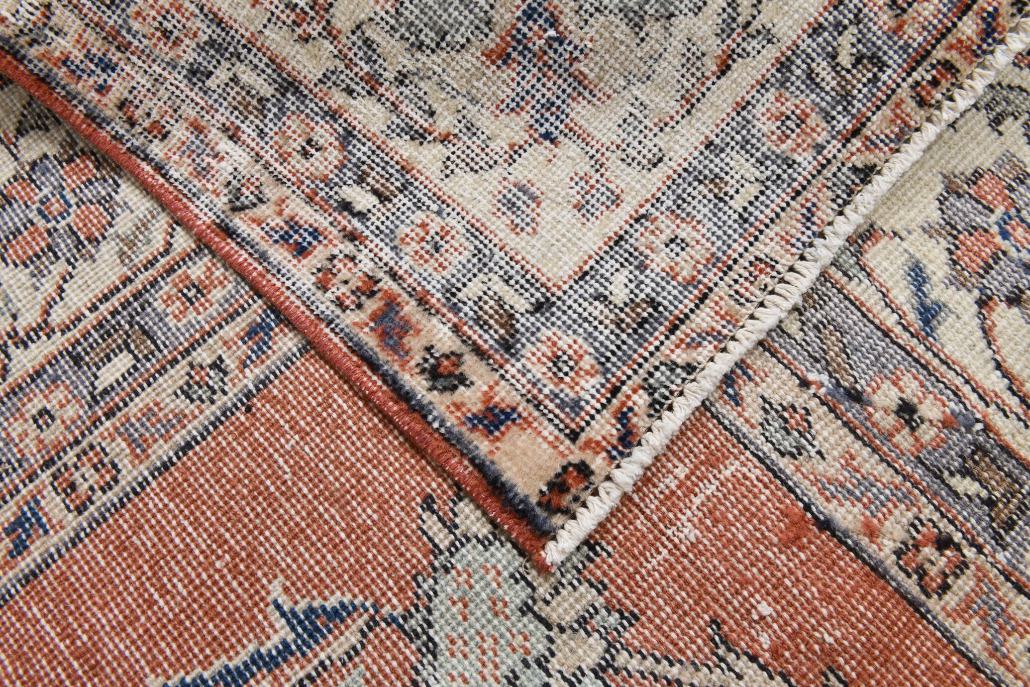 8x12 Persian Red & Blue Floral Persian Rug, Rugs For Living Room, 260x366Cm