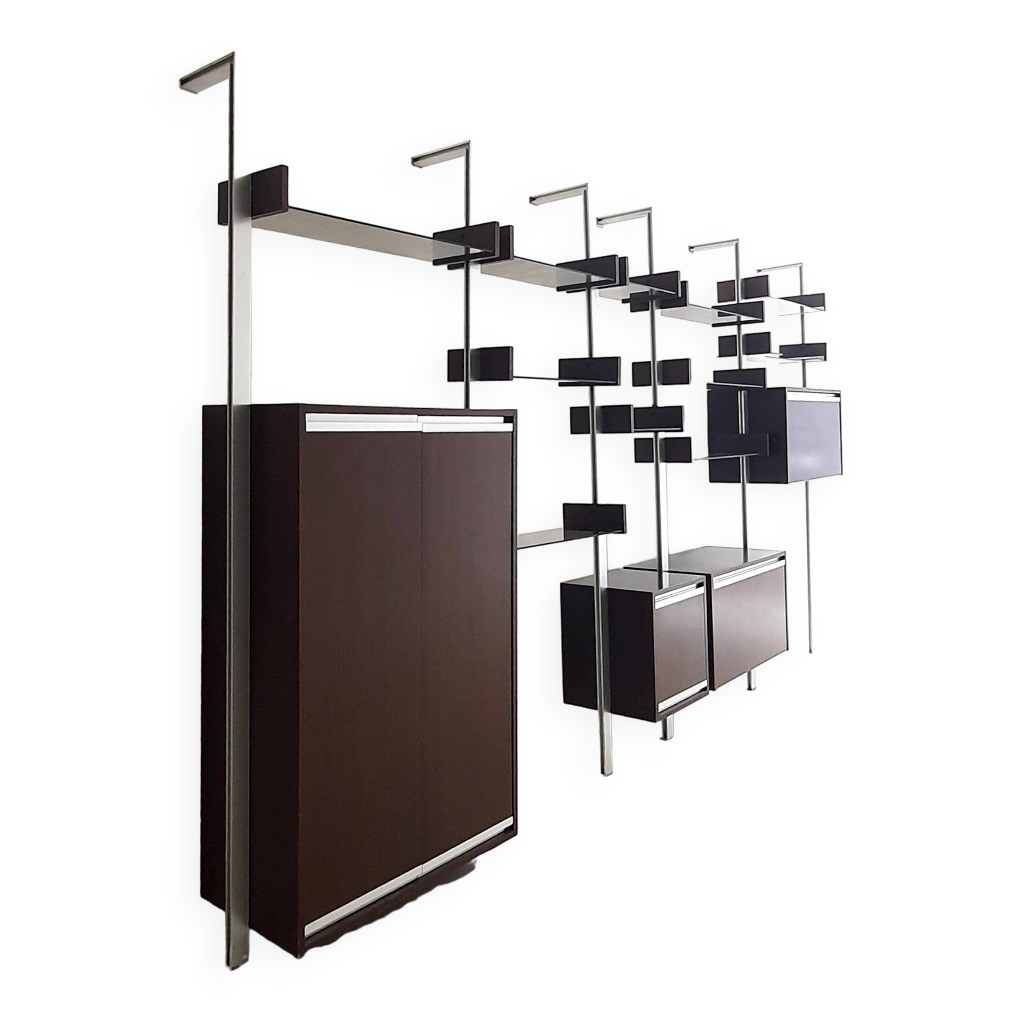 Living room furniture / Modular suspended bookcase by Michel Ducaroy for Ligne Roset Vintage 1970