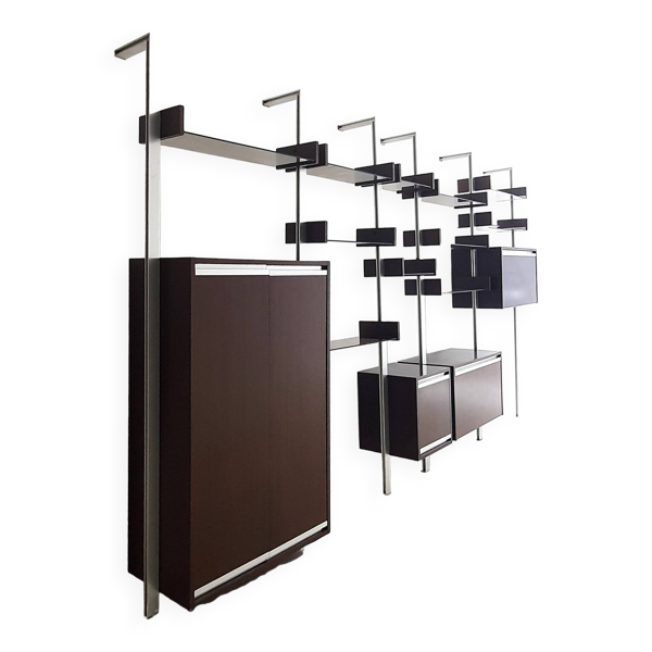 Meuble living / Bibliothèque suspendue modulable par Michel Ducaroy pour Ligne Roset Vintage 1970