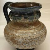 Belgian flamed salt-glazed stoneware pitcher by Pitot