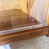 Vintage wall shelf with plexiglass sliding doors