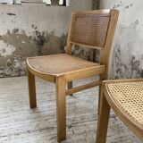 Pair of Baumann chairs beech and cannage