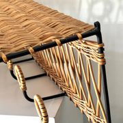 Porte manteau en fer et rotin Jacques Adnet 60s