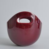 Scandinavian Modern Merlot Red Stoneware Bowl by SYCO, Sweden, 1950s